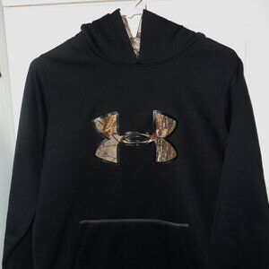Exc. Condition YOUTH Under Armour Hoodie Hooded Pullover Camo Trim YOUTH XL